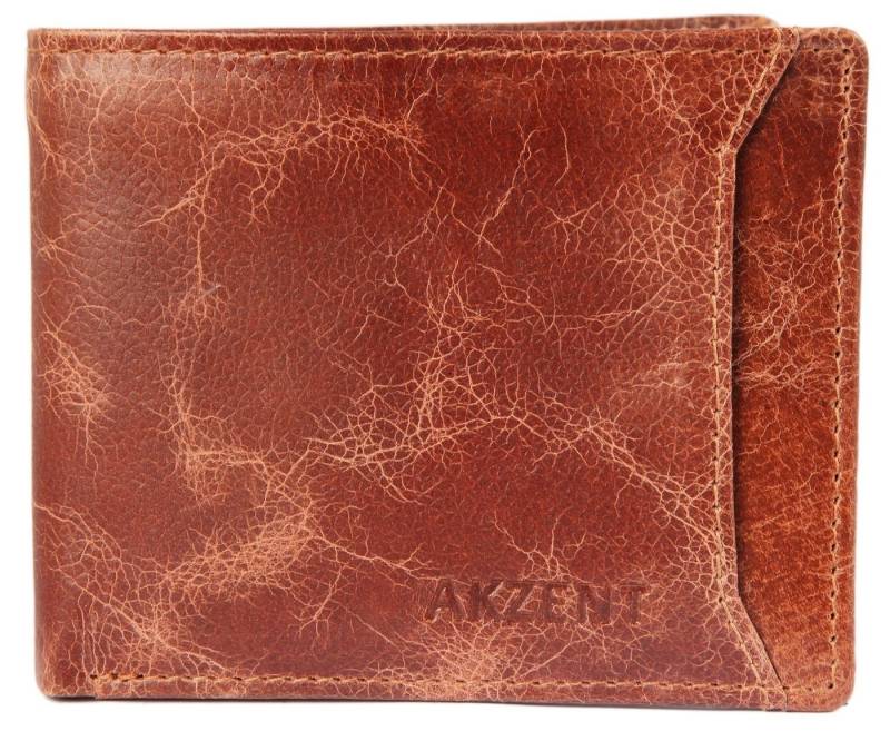 AKZENT Geldbörse Tahsin Akzent Herrengeldbörse aus Echtleder, RFID-Schutz, Herren GeldbÃ¶rse Quer Echtleder von AKZENT