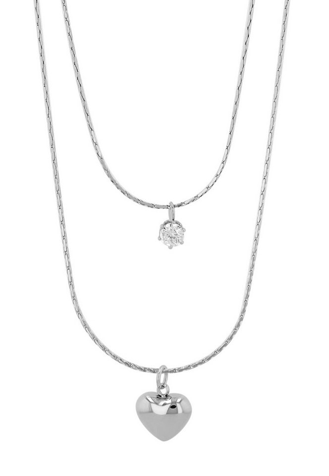 AKZENT Kette mit Anhänger 5010640 Edelstahl silber Damen wasserfest von AKZENT