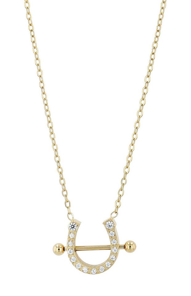 AKZENT Kette mit Anhänger 5010649 Edelstahl gold Damen wasserfest von AKZENT