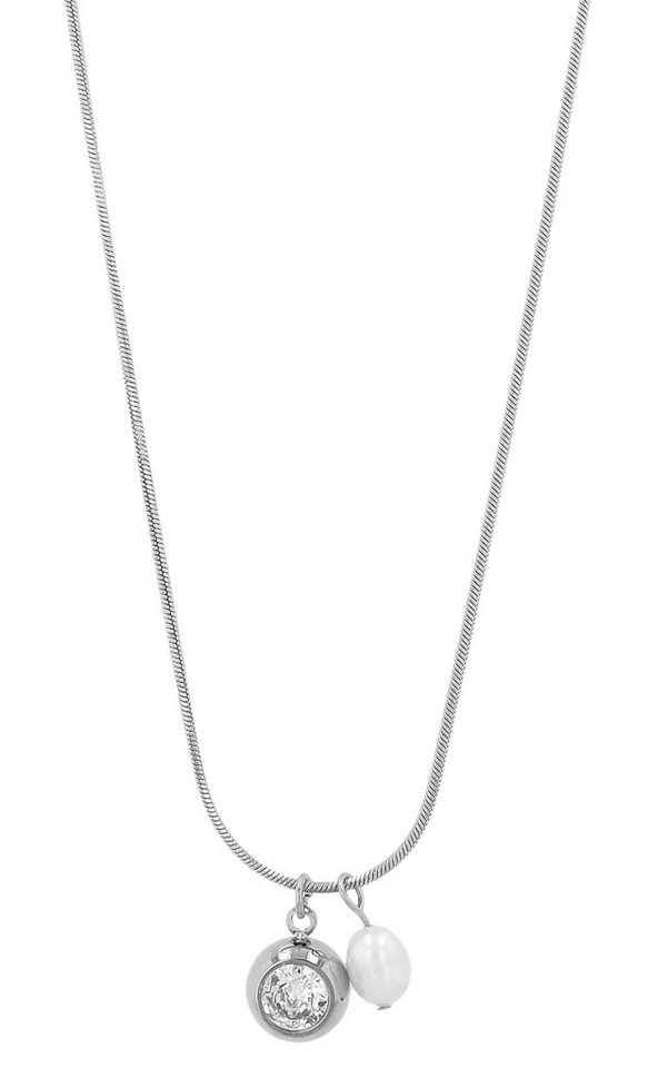 AKZENT Kette mit Anhänger 5010655 Edelstahl silber Damen wasserfest von AKZENT