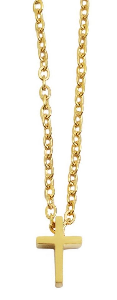 AKZENT Kette mit Anhänger Barton Akzent Edelstahl Halskette mit Kreuz-Anhänger, Länge: (Einzeln), Damen Kette mit AnhÃ¤nger von AKZENT