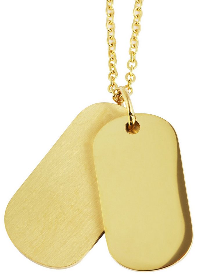 AKZENT Kette mit Anhänger Carlos Akzent Edelstahlkette mit gravurfähigen Anhängern (Einzeln) von AKZENT