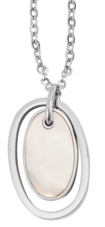 AKZENT Kette mit Anhänger Delmon Edelstahl silber, Damen Kette mit AnhÃ¤nger von AKZENT