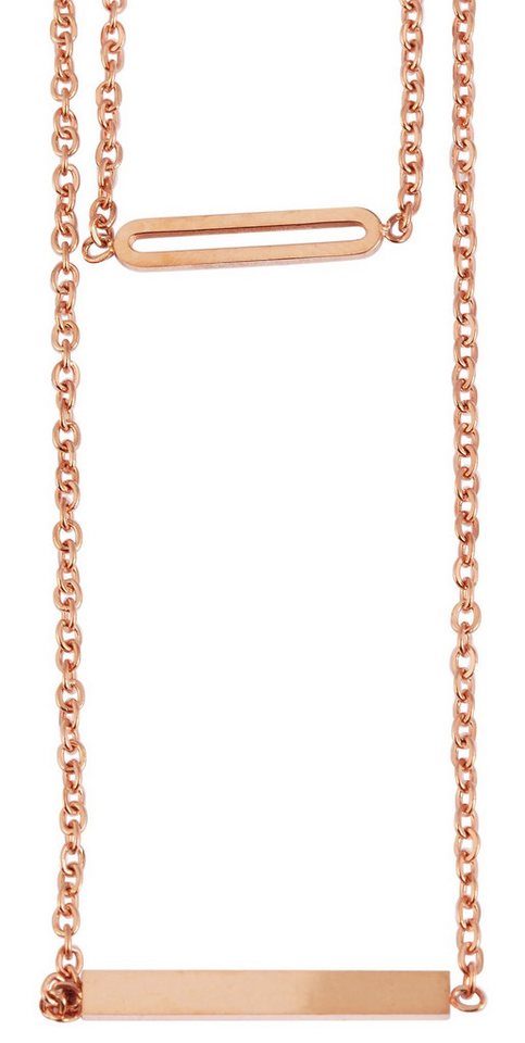 AKZENT Kette mit Anhänger Ediana Akzent Edelstahl Kette mit Gravur-Anhänger, 75+5 cm (Einzeln), Damen Kette mit AnhÃ¤nger von AKZENT