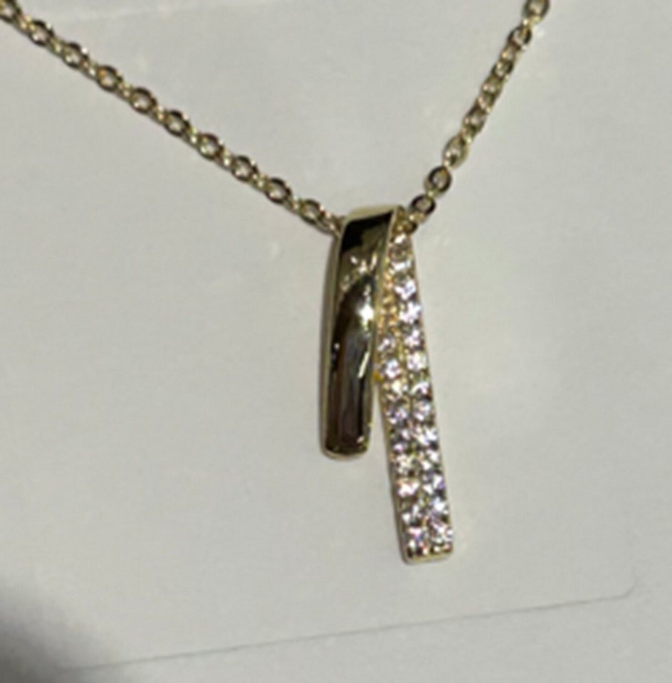 AKZENT Kette mit Anhänger Fabi Silber goldfarbig Damen wasserfest von AKZENT