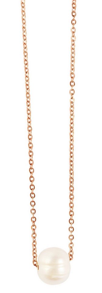 AKZENT Kette mit Anhänger Katharina Akzent Halskette mit Perle Ř 8 mm, Edelstahl, 43+5 cm (Einzeln), Damen Kette mit AnhÃ¤nger von AKZENT