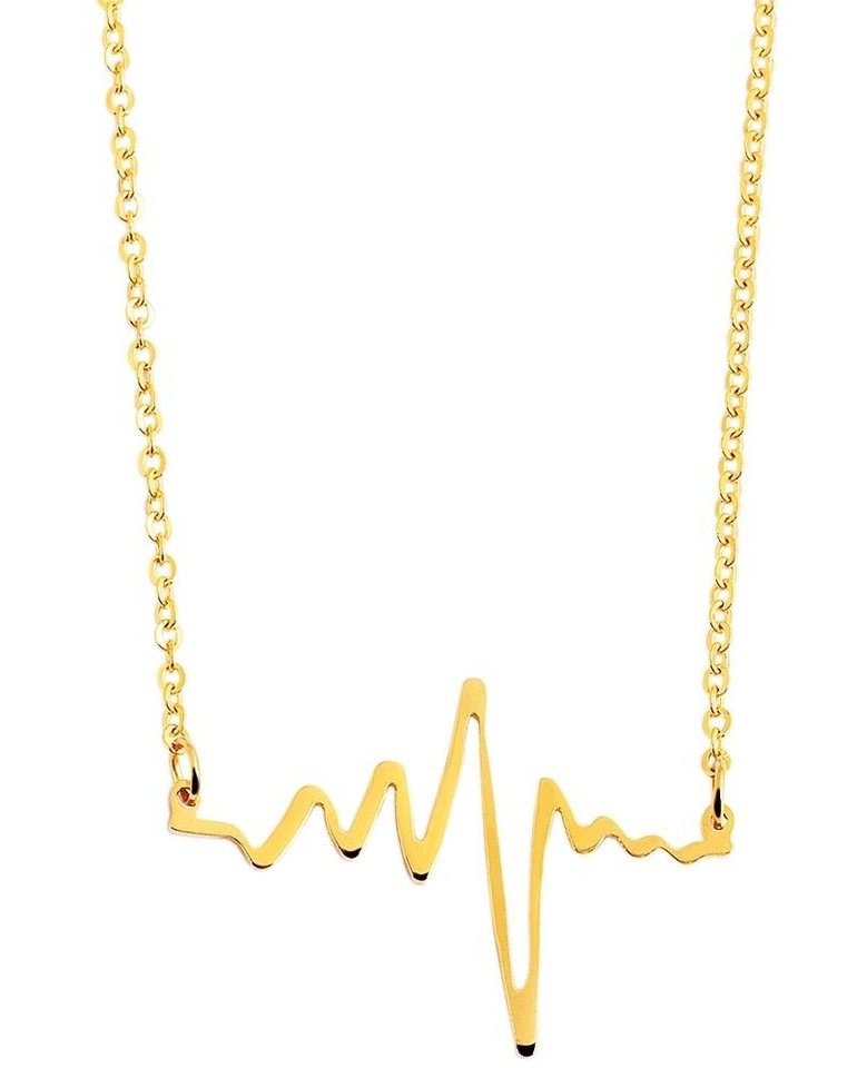 AKZENT Kette mit Anhänger Laurena Edelstahl Ankerkette, Herzschlag (Einzeln), Damen Kette mit AnhÃ¤nger von AKZENT