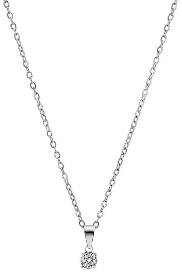 AKZENT Kette mit Anhänger Louna Akzent Halskette mit Zirkoniabesatz, Edelstahl (Einzeln), Damen Kette mit AnhÃ¤nger von AKZENT