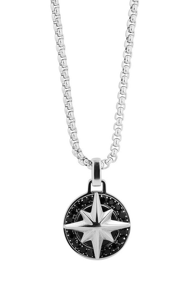 AKZENT Kette mit Anhänger Nebula Edelstahl silber Damen wasserfest von AKZENT