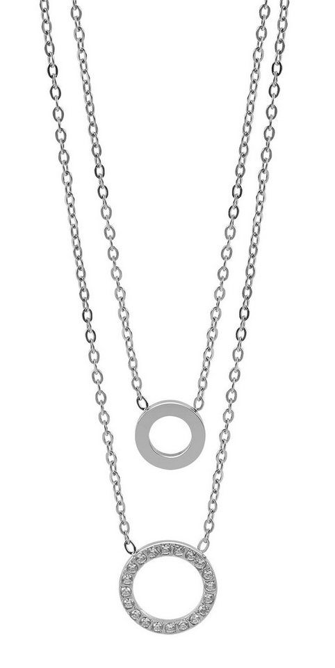 AKZENT Kette mit Anhänger Ronia "Ronia" Layering Edelstahlkette, 36cm und 40 + 5cm mit (Einzeln) von AKZENT