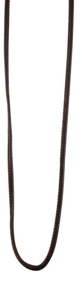 AKZENT Kette ohne Anhänger Jeral Echtleder Halskette, dunkelbraun, Breite 3 mm (Einzeln) von AKZENT