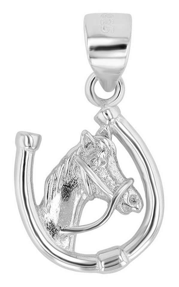 AKZENT Kettenanhänger Misa Pferd, Hufeisen, Mädchen, 925/er Echt Silber rhodiniert (Einzeln) von AKZENT