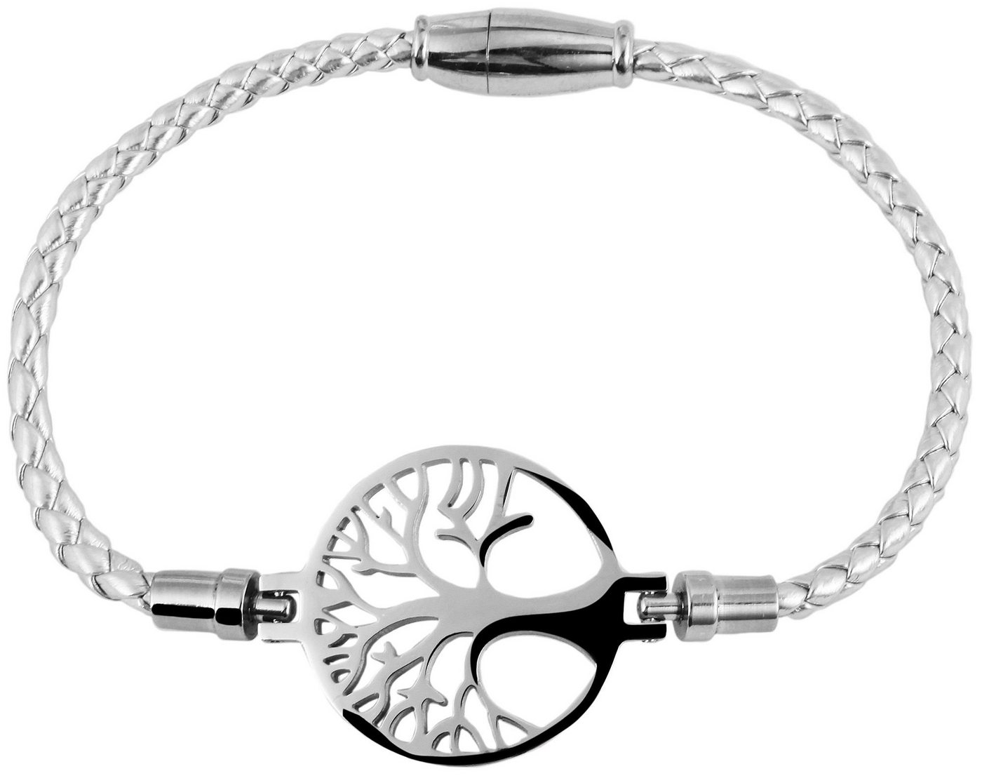 AKZENT Armband Che Armband aus Echtleder mit Edelstahlelement Lebensbaum (einzeln), Damen Armband von AKZENT