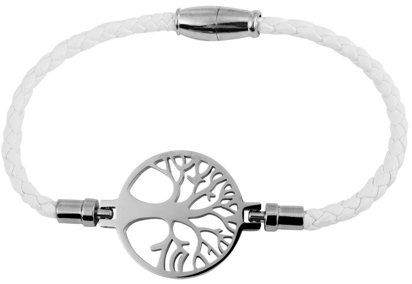 AKZENT Armband Che Armband aus Echtleder mit Edelstahlelement Lebensbaum (einzeln), Damen Armband von AKZENT
