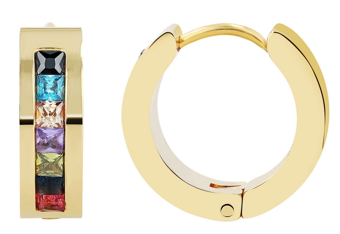 AKZENT Ohrring-Set 5050721 Creolen Ohrringe Edelstahl silber Damen wasserfest (Paar) von AKZENT