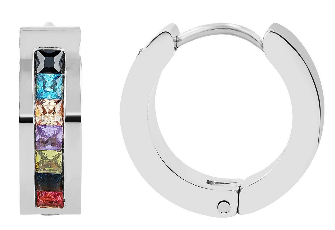 AKZENT Ohrring-Set 5050721 Creolen Ohrringe Edelstahl silber Damen wasserfest (Paar) von AKZENT