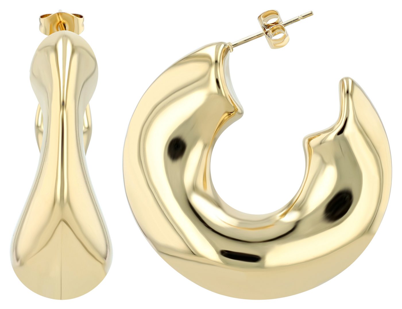 AKZENT Ohrring-Set 5050741 Creolen Ohrringe Edelstahl silber Damen wasserfest (Paar) von AKZENT