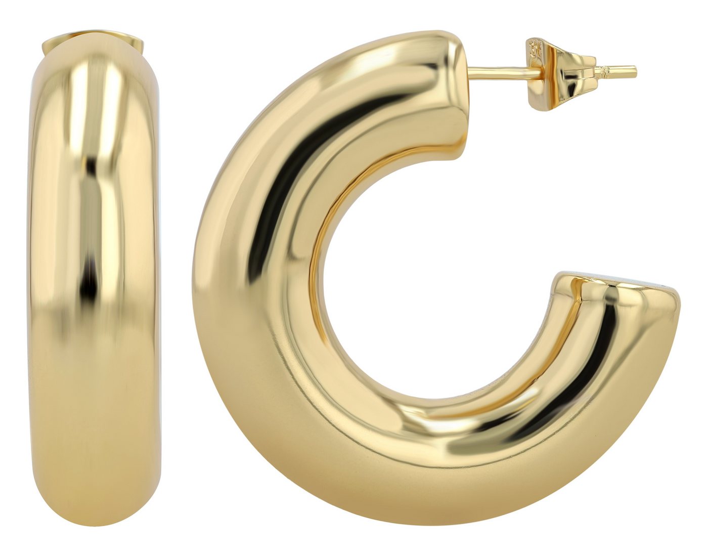 AKZENT Ohrring-Set 5050755 Creolen Ohrringe Edelstahl silber Damen wasserfest (Paar) von AKZENT