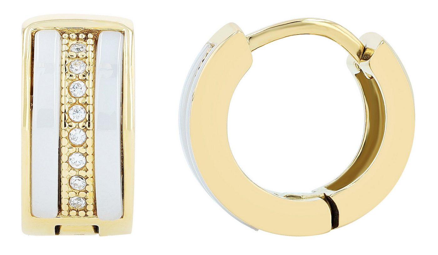 AKZENT Ohrring-Set 5050837 Creolen Ohrringe Edelstahl silber Damen wasserfest (Paar) von AKZENT