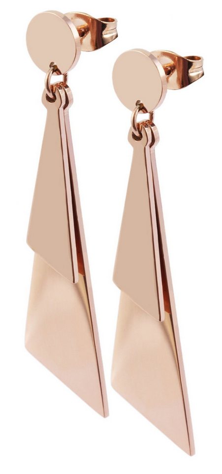 AKZENT Ohrring-Set AK1256 Ohrhänger Ohrringe Edelstahl roségold Damen wasserfest (Paar) von AKZENT