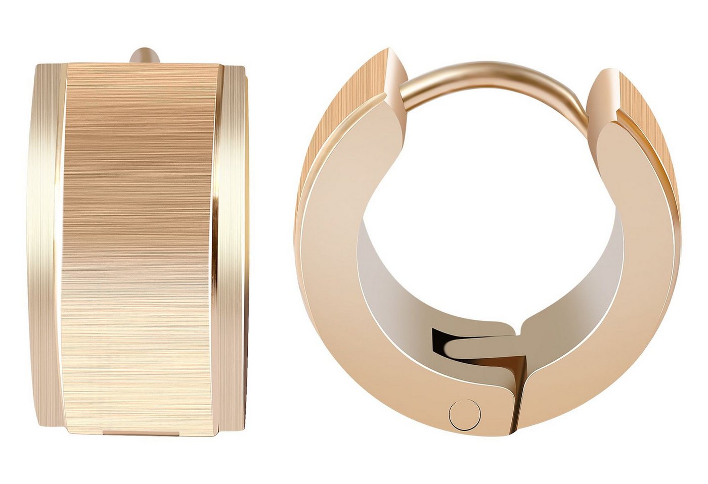 AKZENT Ohrring-Set Alicia Creolen Ohrringe Edelstahl roségold Damen wasserfest (Paar), Damen Ohrring von AKZENT