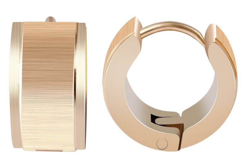 AKZENT Ohrring-Set Alicia Creolen Ohrringe Edelstahl roségold Damen wasserfest (Paar), Damen Ohrring von AKZENT