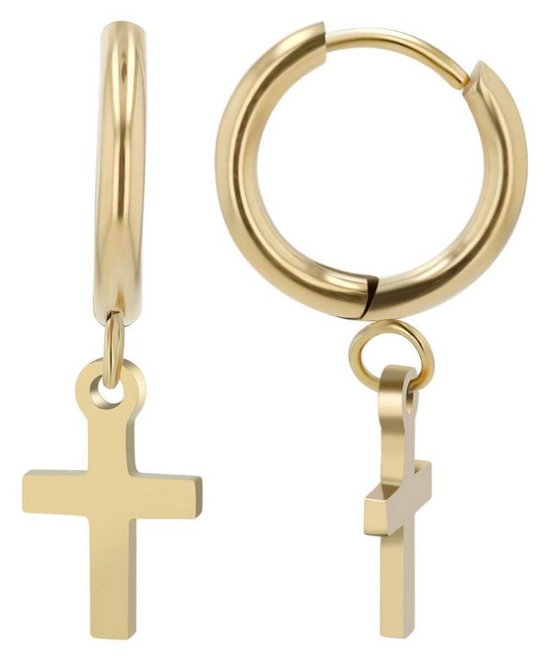 AKZENT Ohrring-Set Duncan Creolen Ohrringe Edelstahl silber Damen wasserfest (Paar) von AKZENT