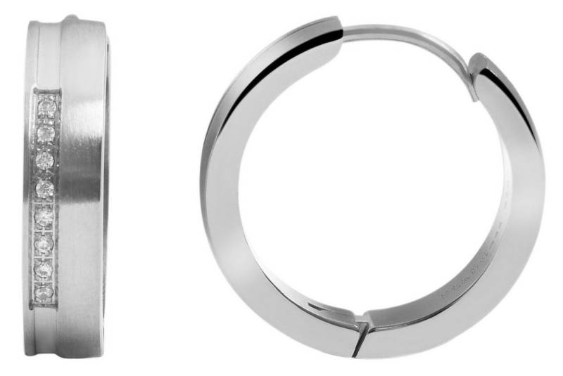 AKZENT Ohrring-Set Emmalyn Creolen Ohrringe Edelstahl silber Damen wasserfest (Paar) von AKZENT