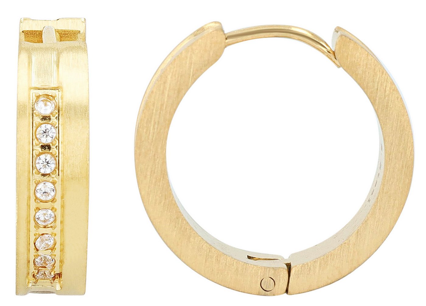 AKZENT Ohrring-Set Emmalyn Creolen Ohrringe Edelstahl silber Damen wasserfest (Paar) von AKZENT