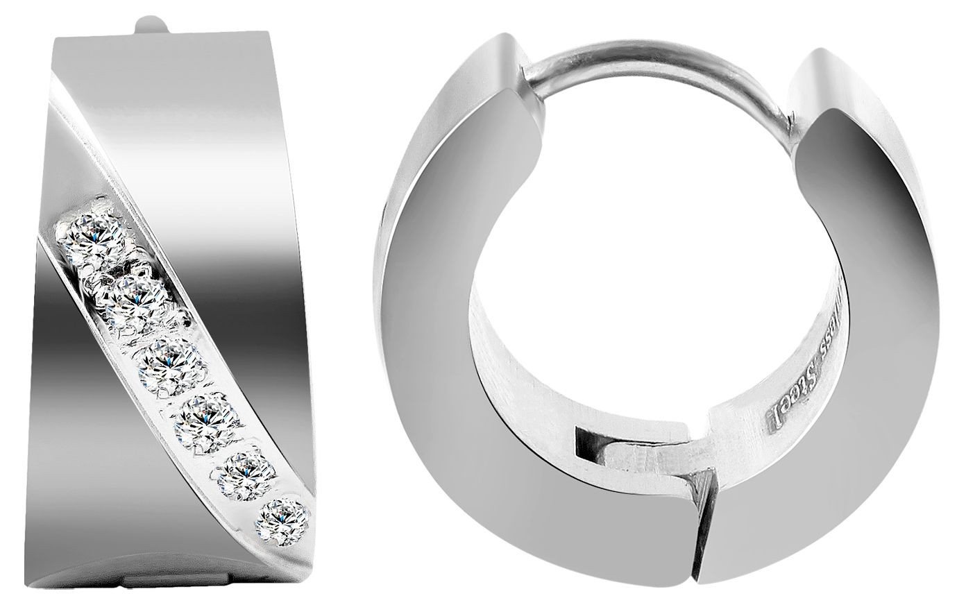 AKZENT Ohrring-Set Esme Creolen Ohrringe Edelstahl silber Damen wasserfest (Paar) von AKZENT