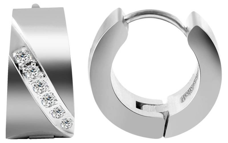 AKZENT Ohrring-Set Esme Creolen Ohrringe Edelstahl silber Damen wasserfest (Paar) von AKZENT