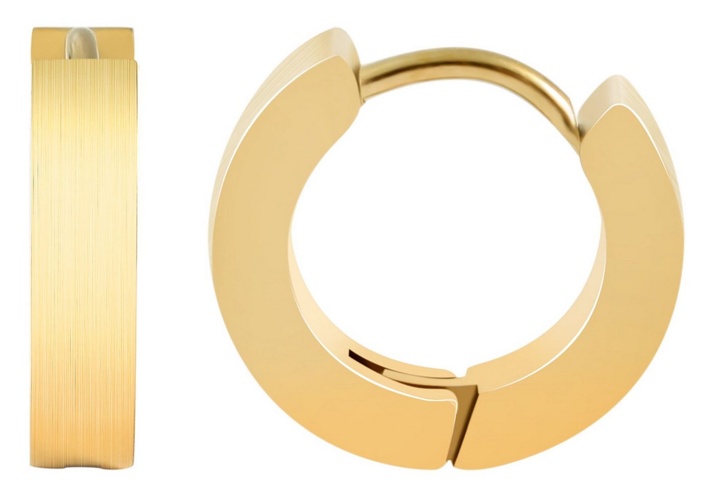 AKZENT Ohrring-Set Inu Creolen Ohrringe Edelstahl silber Damen wasserfest (Paar) von AKZENT