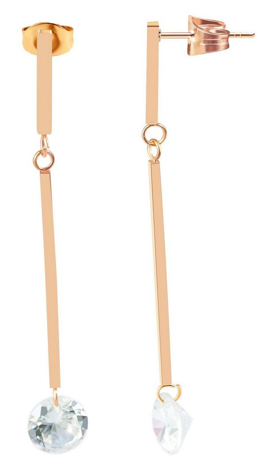 AKZENT Ohrring-Set Akzent Ohrstecker aus Edelstahl in roségoldfarbig. Der Verschluss (Paar), Damen Ohrring von AKZENT