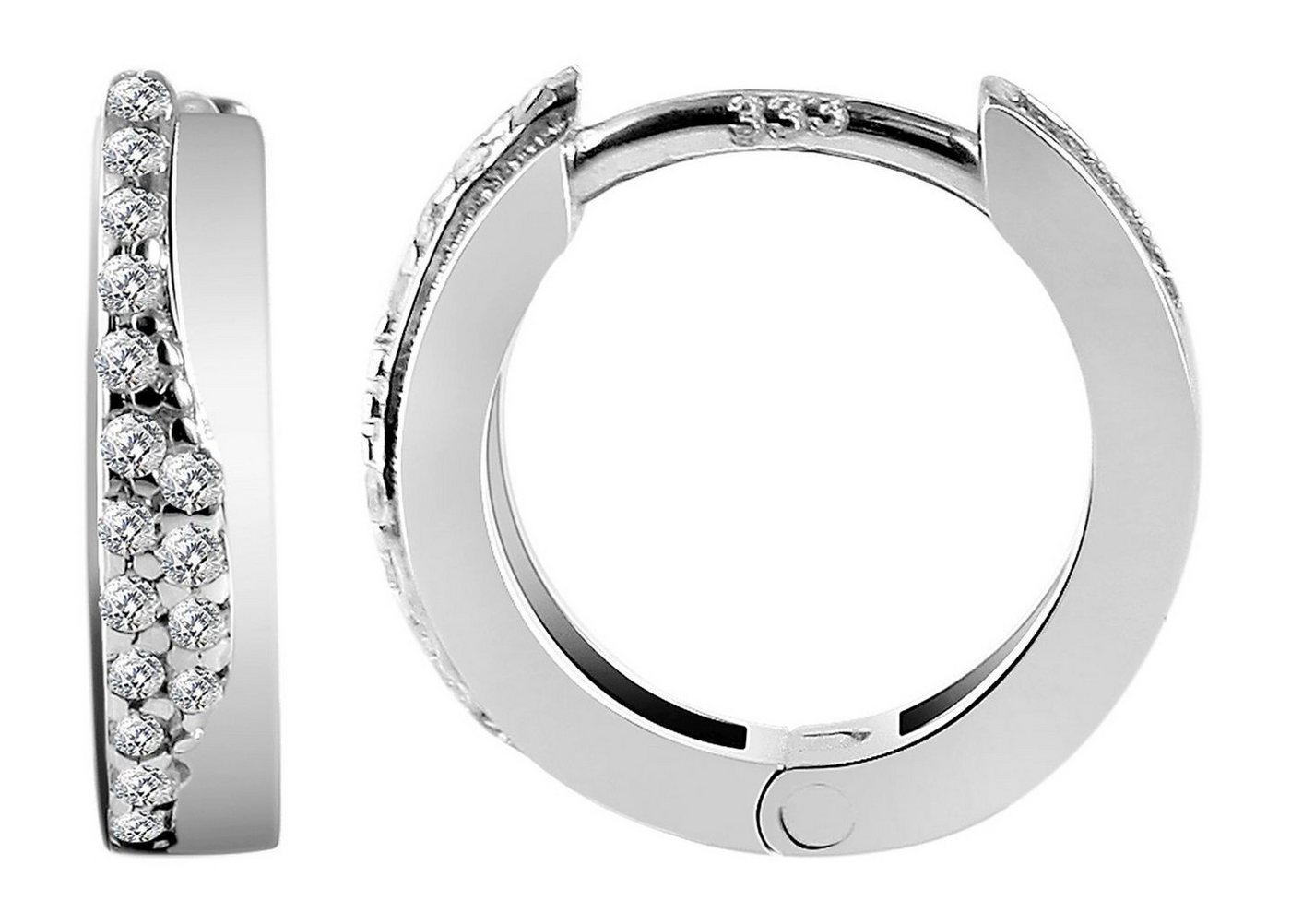 AKZENT Ohrring-Set Julaine Creolen Ohrringe Gold silberfarbig Damen wasserfest (Paar, inkl. Schmuckbox), Damen Ohrring von AKZENT