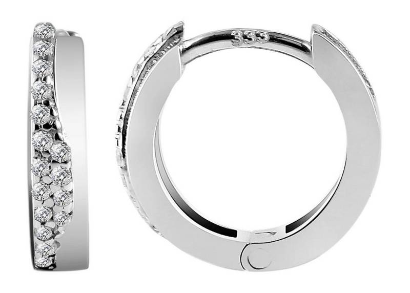 AKZENT Ohrring-Set Julaine Creolen Ohrringe Gold silberfarbig Damen wasserfest (Paar, inkl. Schmuckbox), Damen Ohrring von AKZENT