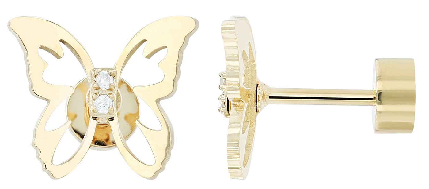 AKZENT Ohrring-Set Mariposa Ohrstecker Ohrringe Edelstahl silber Damen wasserfest (Paar) von AKZENT