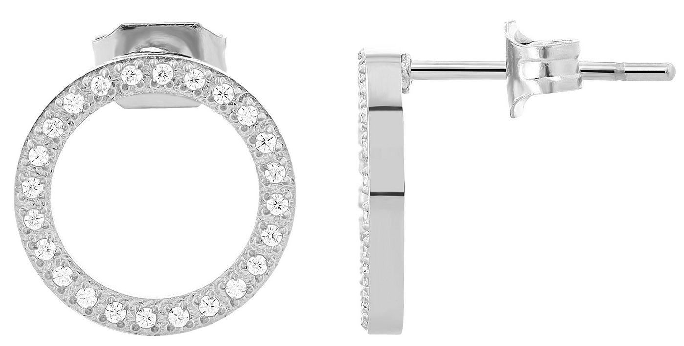 AKZENT Ohrring-Set Miral Ohrstecker Ohrringe Edelstahl silber Damen wasserfest (Paar) von AKZENT