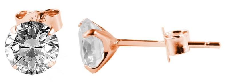 AKZENT Ohrring-Set Runa 925/- Echt Silber, Zirkonia in Krappenfassung, Geschenk (Paar), Damen Ohrring von AKZENT