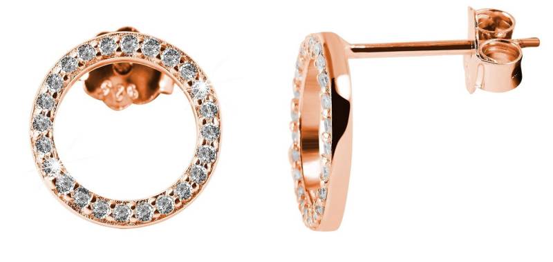 AKZENT Ohrring-Set Die Ohrstecker in runder Form wurden aus 925/- Sterlingsilber (Paar), Damen Ohrring von AKZENT