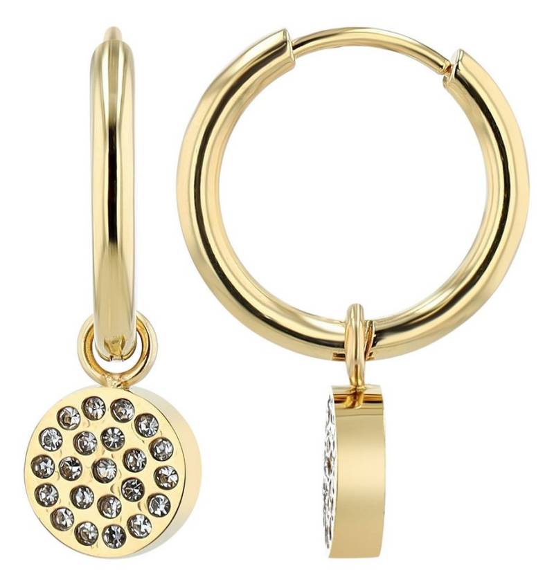 AKZENT Ohrring-Set Sadie Creolen Ohrringe Edelstahl silber Damen wasserfest (Paar) von AKZENT