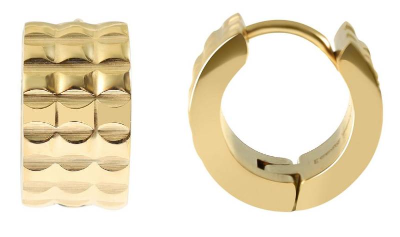 AKZENT Ohrring-Set Sascha Creolen Ohrringe Edelstahl schwarz Damen wasserfest (Paar) von AKZENT