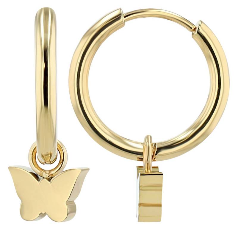 AKZENT Ohrring-Set Sienna Creolen Ohrringe Edelstahl silber Damen wasserfest (Paar) von AKZENT