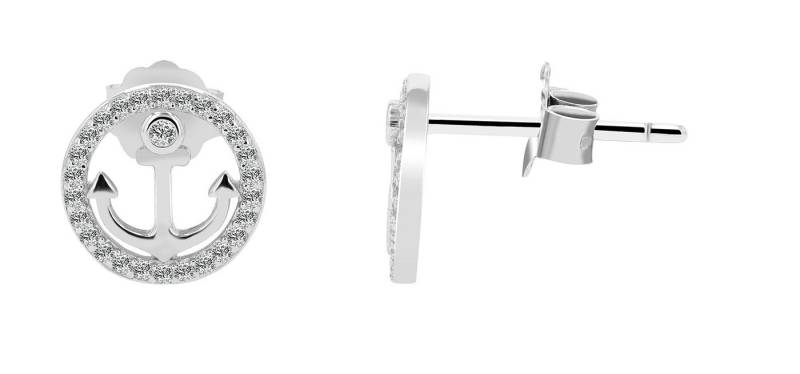 AKZENT Ohrring-Set Unsere runden Ohrstecker mit maritimen Details, die aus reinem (Paar), Damen Ohrring von AKZENT