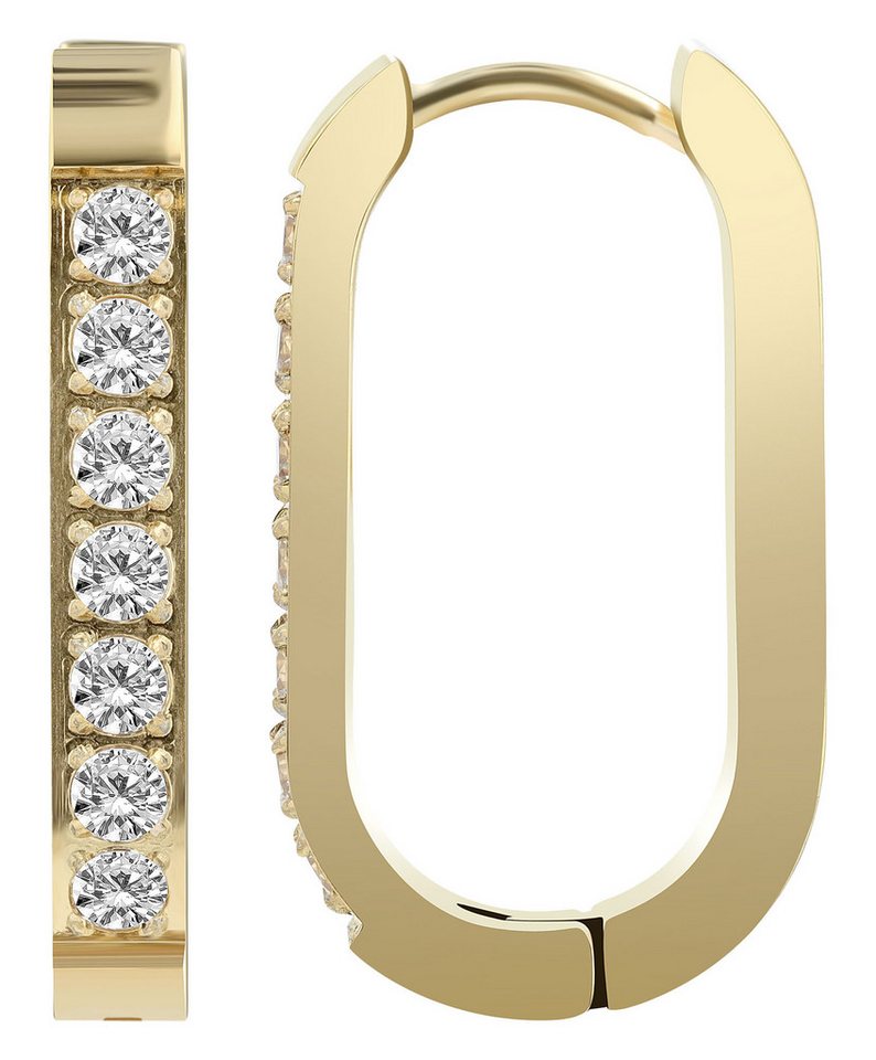 AKZENT Ohrring-Set Die Akzent Creolen in ovaler Formgebung bestechen durch ihr (Paar), Damen Ohrring von AKZENT