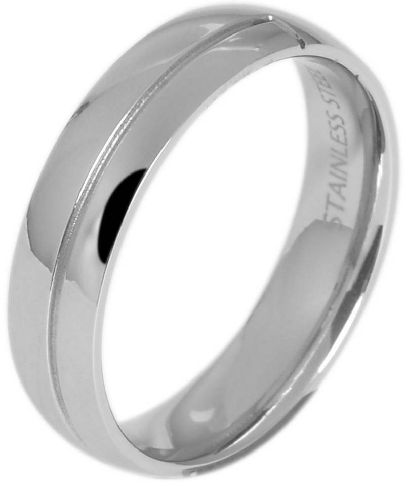 AKZENT Partnerring Classic Choice aus Edelstahl, silberfarben, Gr. 56 - 72 (Einzeln), Herren Ring von AKZENT