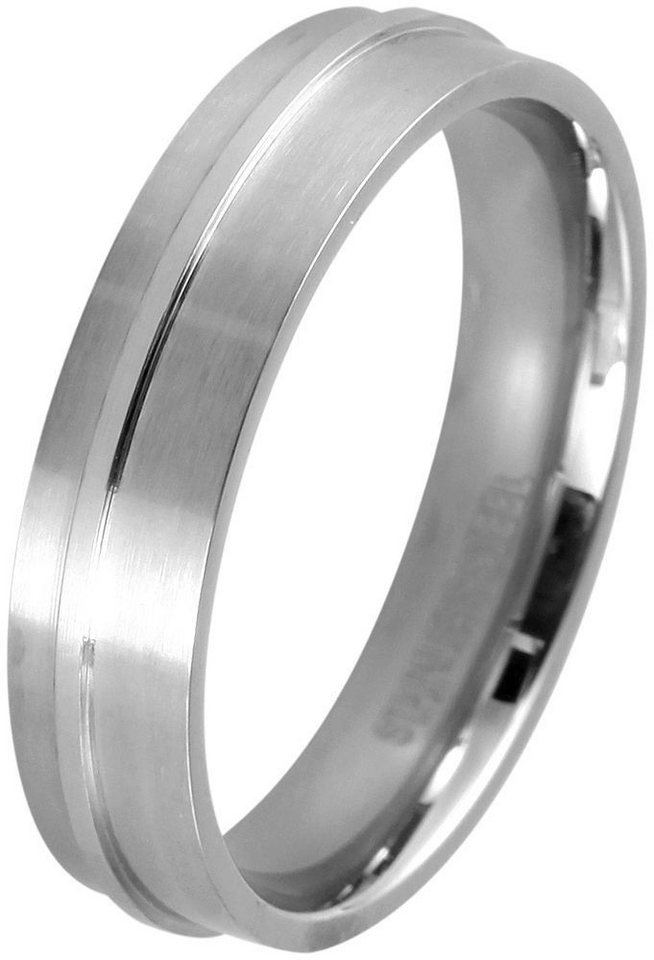 AKZENT Partnerring Smart Touch aus Edelstahl, silberfarben, Gr. 62 - 72 (Einzeln), Herren Ring von AKZENT