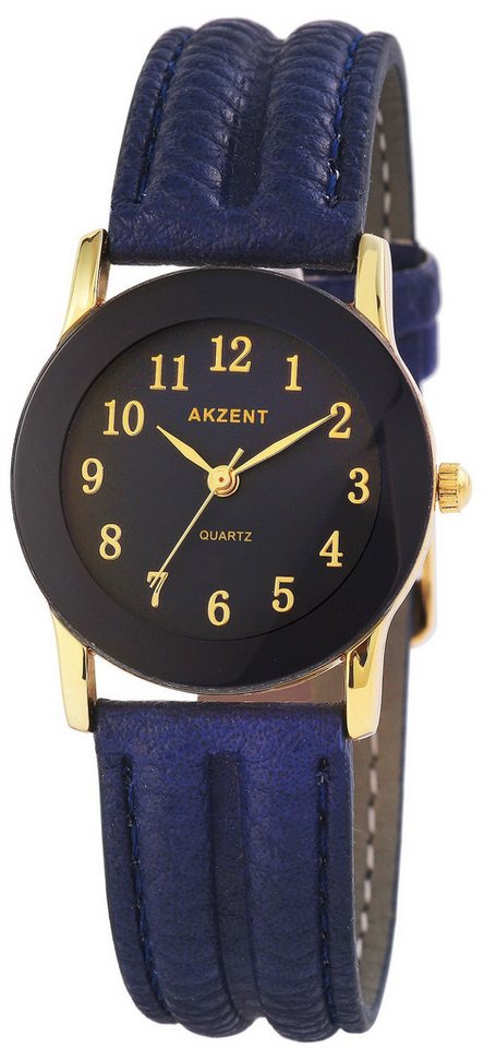 AKZENT Quarzuhr 1900273 Akzent Damenuhr mit Lederimitationsarmband von AKZENT