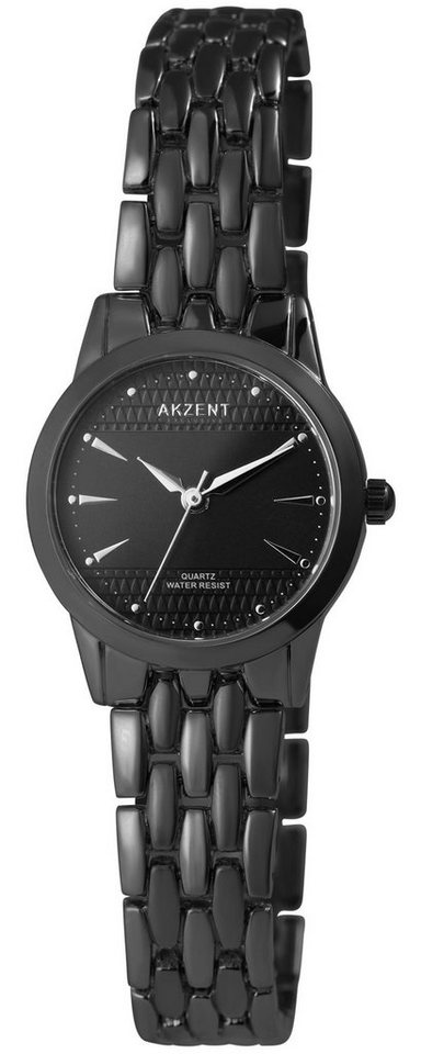 AKZENT Quarzuhr Nohad Damen Armbanduhr mit Gliederband aus Metall von AKZENT