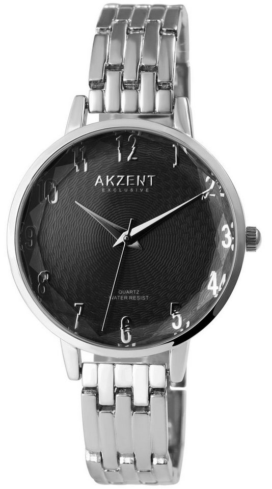 AKZENT Quarzuhr Sohan Damen Armbanduhr mit Gliederband aus Metall von AKZENT