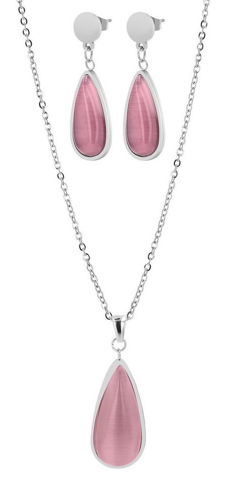 AKZENT Schmuckset Malike Edelstahl silber, Damen Schmuckset von AKZENT